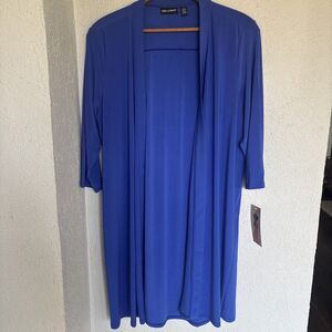 NWT Nina Leonard Miracle Matte Jersey Electric Blue size 1X
